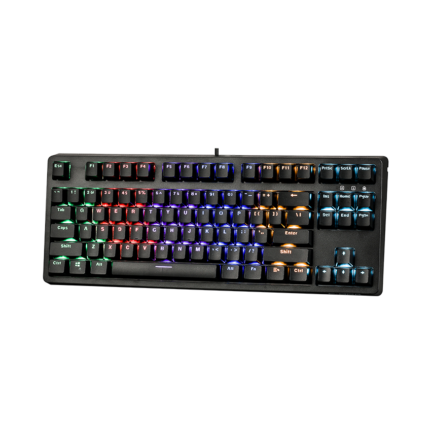 Bàn phím cơ Edra EK387 Huano brown sw (usb/màu đen/led rainbow)