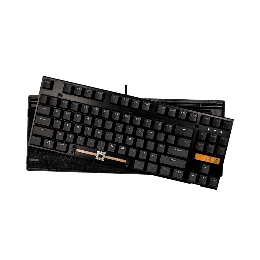 Bàn phím cơ Edra EK387 Huano brown sw (usb/màu đen/led rainbow)
