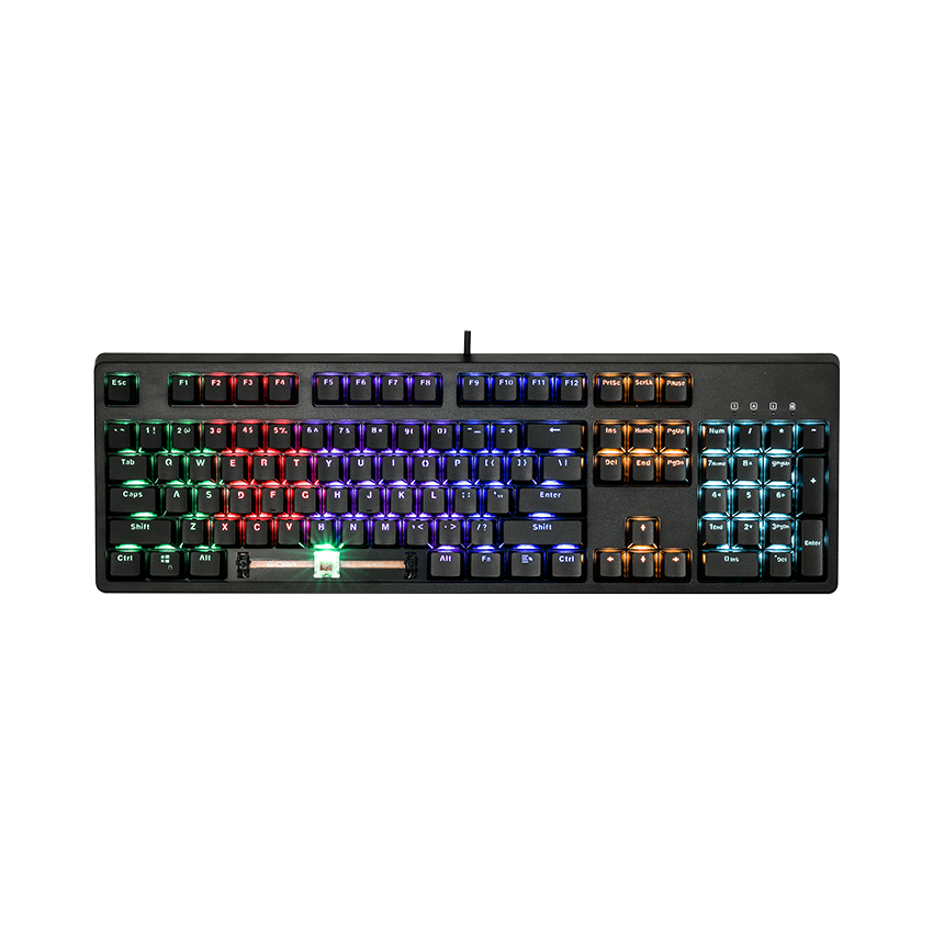 Bàn phím cơ Edra EK3104 Huano blue sw (usb/màu đen/ led rainbow)