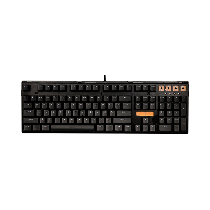 Bàn phím cơ Edra EK3104 Huano brown sw (usb/màu đen/ led rainbow)