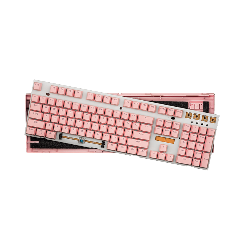 Bàn phím cơ Edra EK3104 pink Huano blue sw (usb/màu hồng/led trắng)