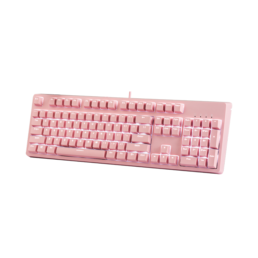 Bàn phím cơ Edra EK3104 pink Huano blue sw (usb/màu hồng/led trắng)