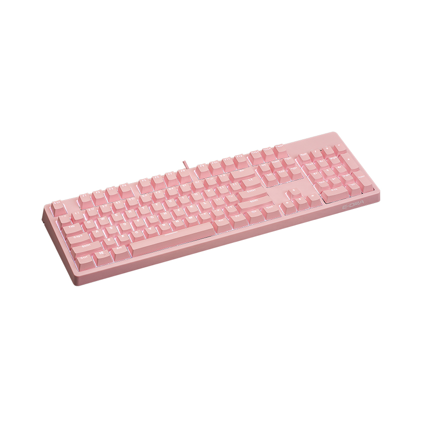 Bàn phím cơ Edra EK3104 pink Huano brown sw (usb/màu hồng/led trắng)