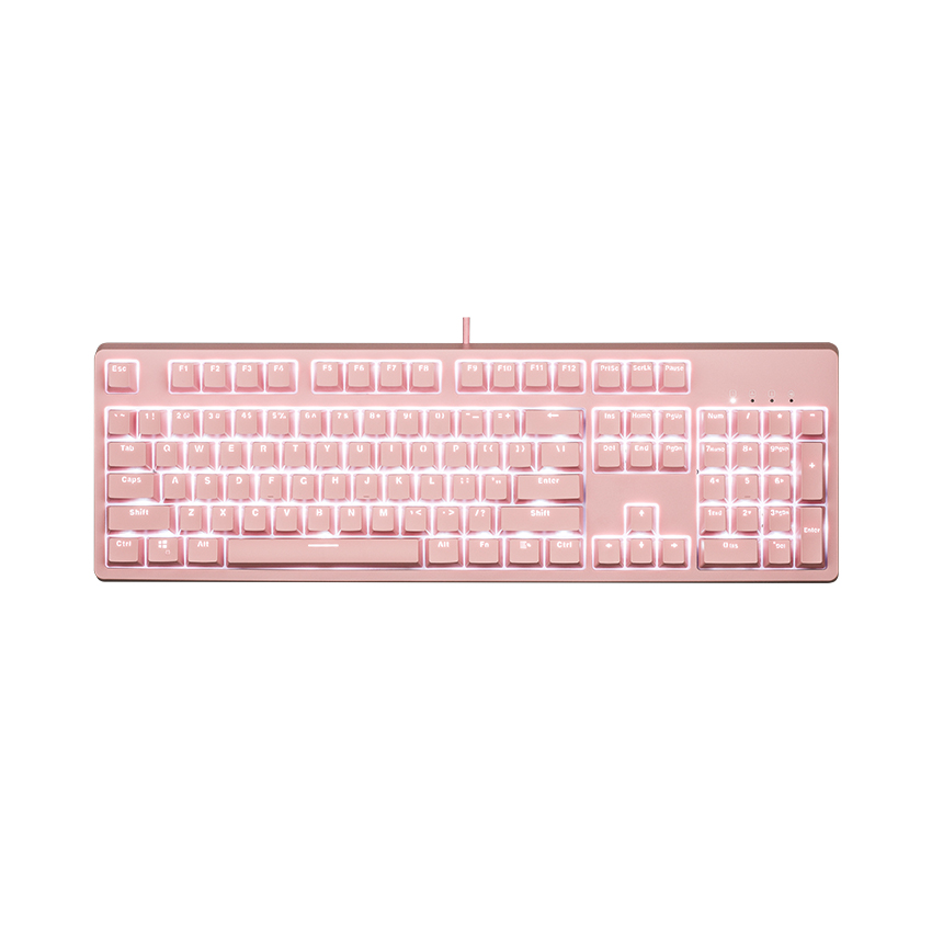 Bàn phím cơ Edra EK3104 pink Huano brown sw (usb/màu hồng/led trắng)