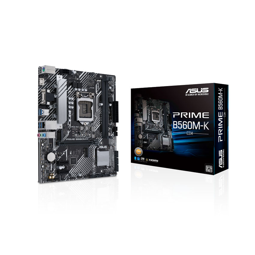 Mainboard ASUS PRIME B560M-K/CSM (Intel B560, Socket LGA 1200, m-ATX, 2 khe RAM DRR4)