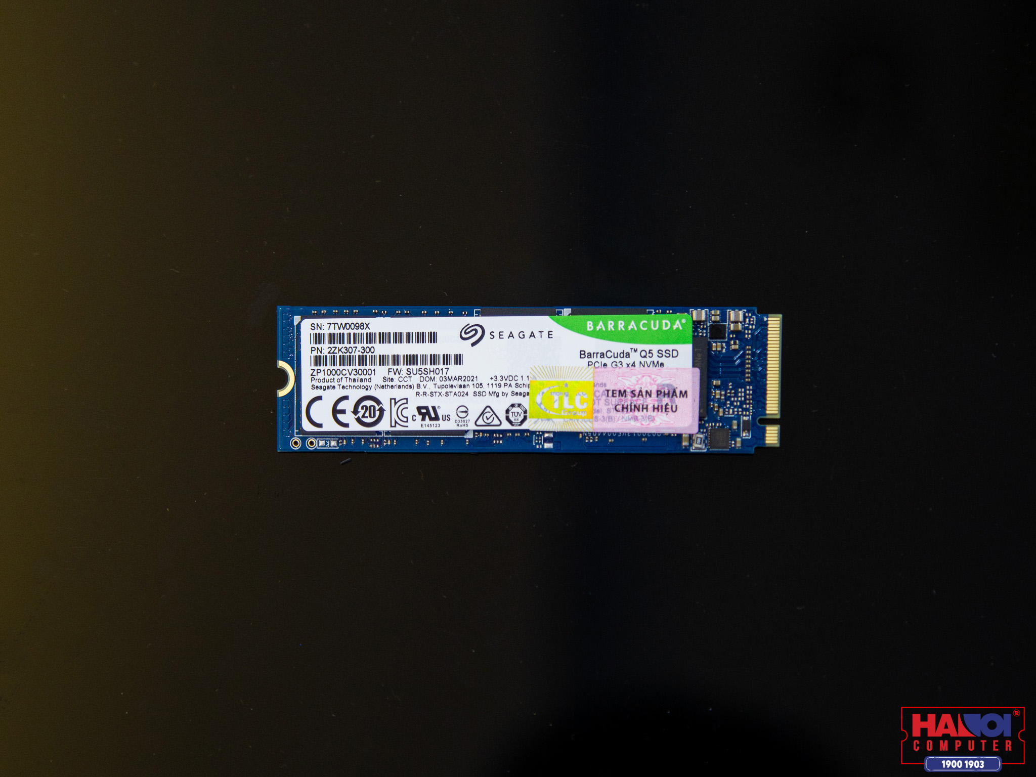 Ổ cứng SSD Seagate BarraCuda Q5 1TB  M.2 2280 PCIe NVMe 3x4  (Đọc 2400MB/s, Ghi 1700MB/s) - (ZP1000CV3A001)