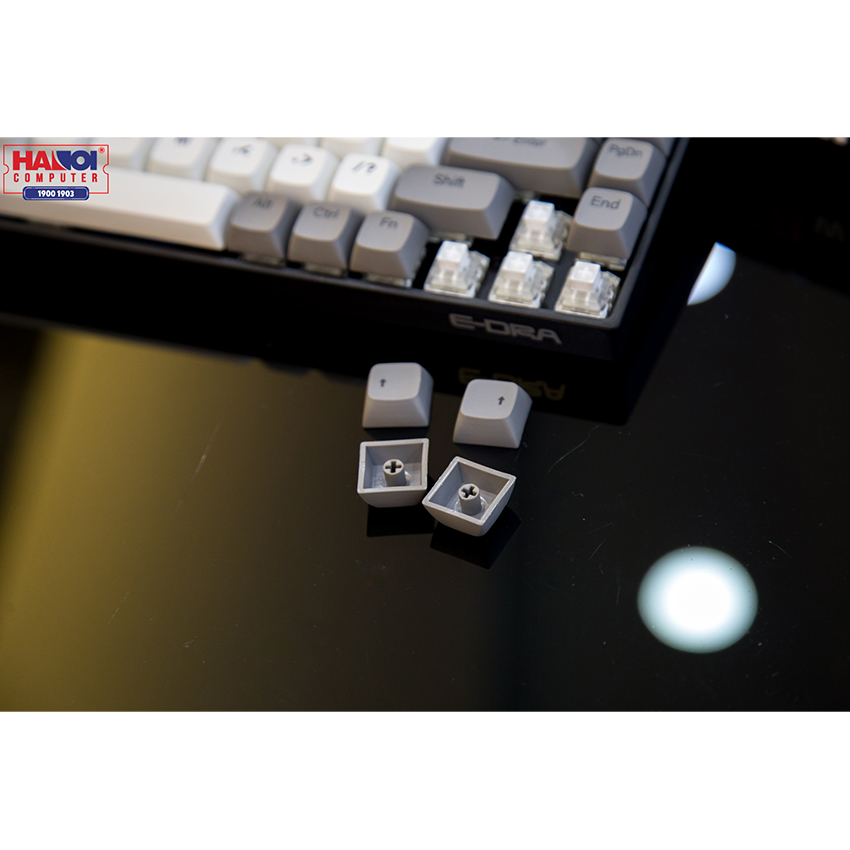 Bàn phím cơ Không dây EDra EK368W Đen (USB/PBT/Kailbox Brown sw)
