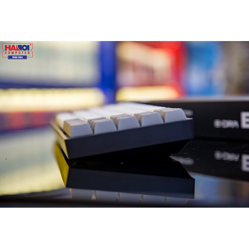 Bàn phím cơ Không dây EDra EK368W Đen (USB/PBT/Kailbox Brown sw)