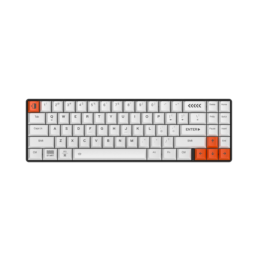 Bàn phím cơ không dây Dareu EK871 (Bluetooth/Grey white/Led xanh/Brown sw)