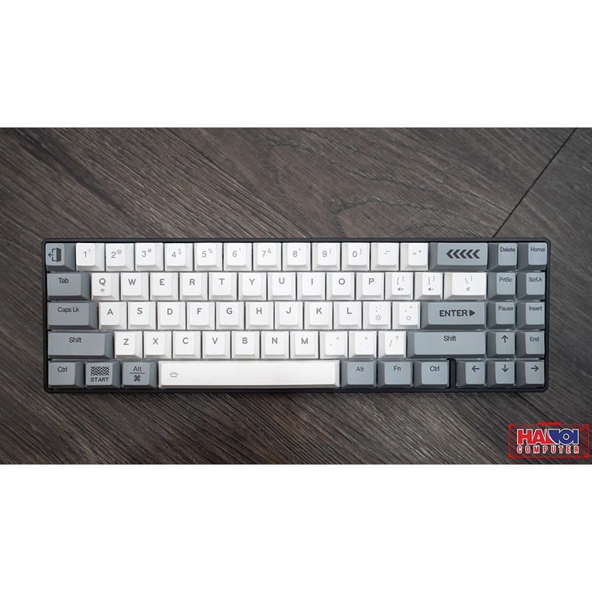 Bàn phím cơ không dây Dareu EK871 (Bluetooth/Grey white/Led xanh/Brown sw)
