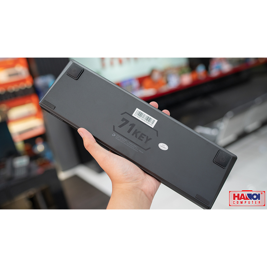 Bàn phím cơ không dây Dareu EK871 (Bluetooth/Grey white/Led xanh/Brown sw)