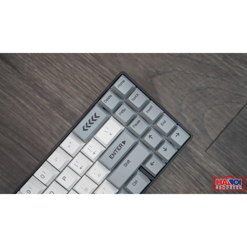 Bàn phím cơ không dây Dareu EK871 (Bluetooth/Grey white/Led xanh/Brown sw)