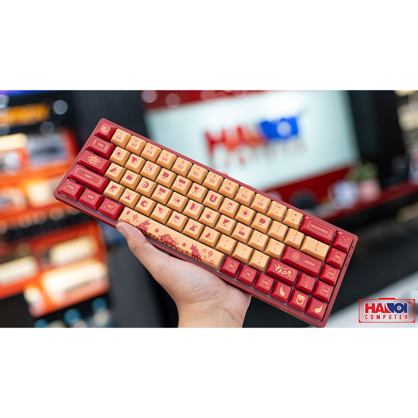 Bàn phím không dây Akko 3068 V2 Year Of Ox Matcha Green (Bluetooth/RGB/PBT/Akko CS sw)