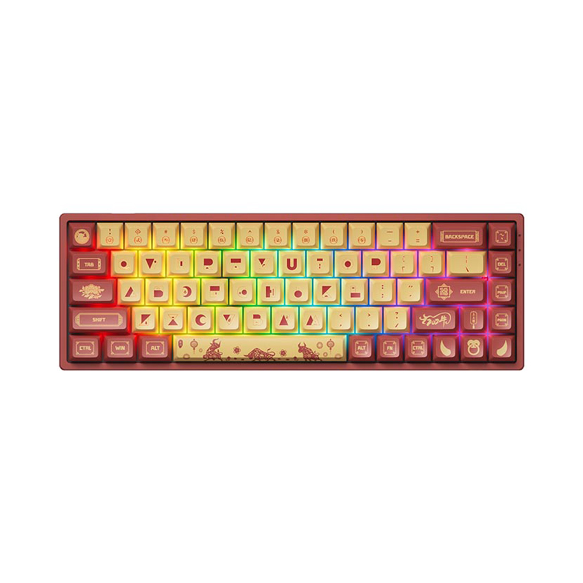 Bàn phím không dây Akko 3068 V2 Year Of Ox Ocean Blue (Bluetooth/RGB/PBT/Akko CS sw)