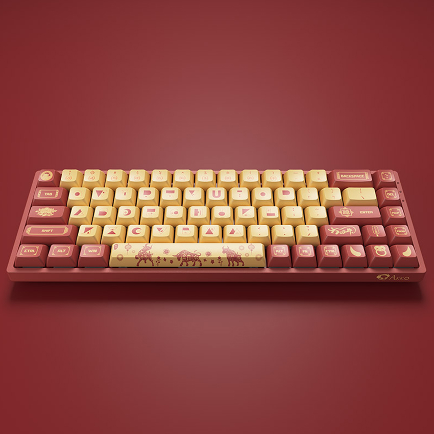 Bàn phím không dây Akko 3068 V2 Year Of Ox Ocean Blue (Bluetooth/RGB/PBT/Akko CS sw)