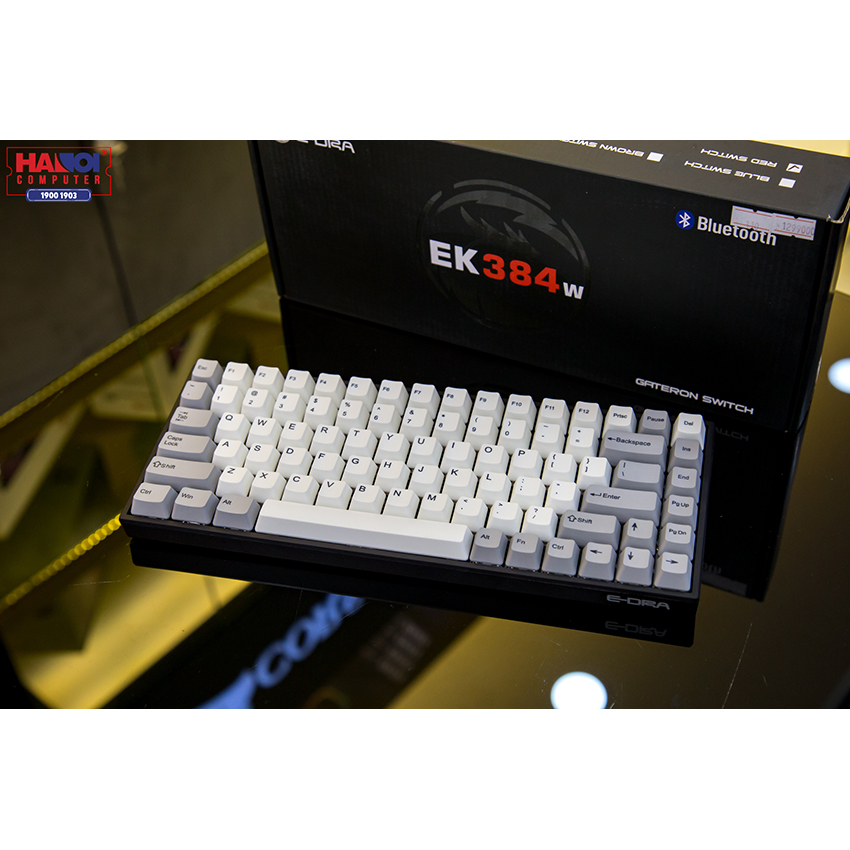 Bàn phím cơ Không dây Edra EK384W (USB/PBT/Gateron Blue sw)