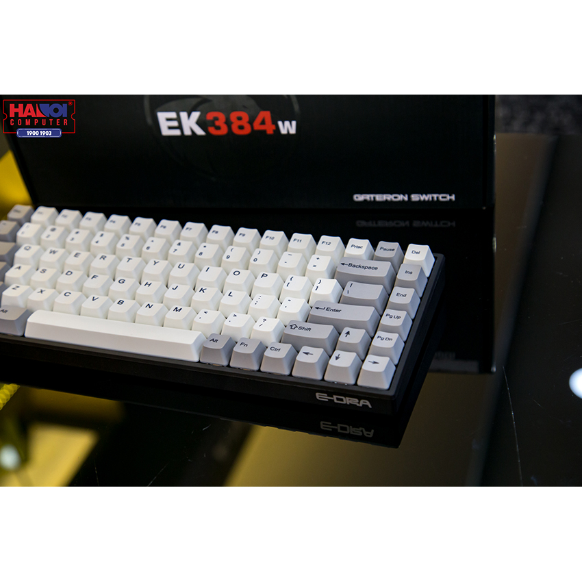 Bàn phím cơ Không dây Edra EK384W (USB/PBT/Gateron Blue sw)