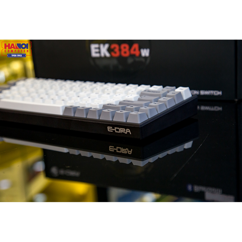 Bàn phím cơ Không dây Edra EK384W (USB/PBT/Gateron Blue sw)