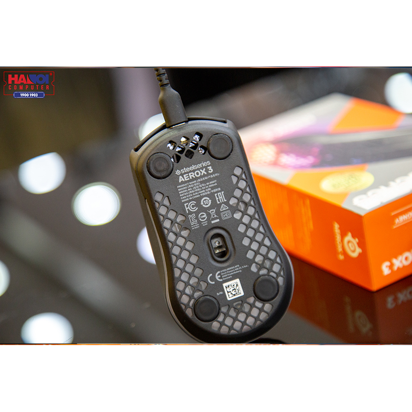 Chuột Steelseries Aerox 3 đen (USB/RGB) (62599)