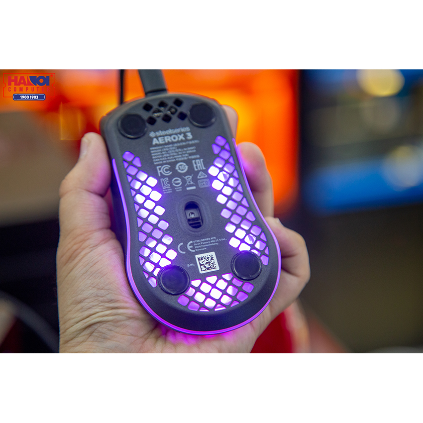 Chuột Steelseries Aerox 3 đen (USB/RGB) (62599)