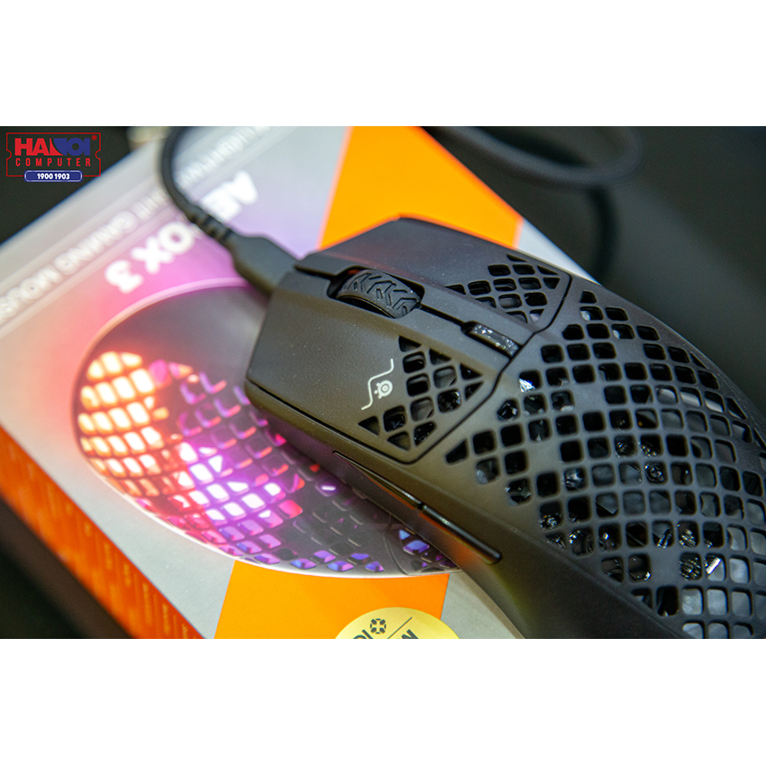 Chuột Steelseries Aerox 3 đen (USB/RGB) (62599)