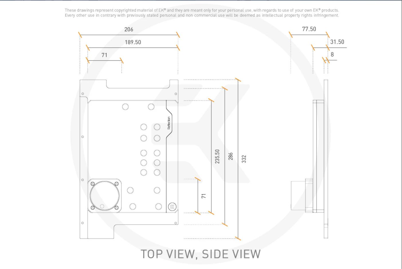 EK-Quantum Reflection PC-O11D Mini D5 PWM D-RGB - Plexi