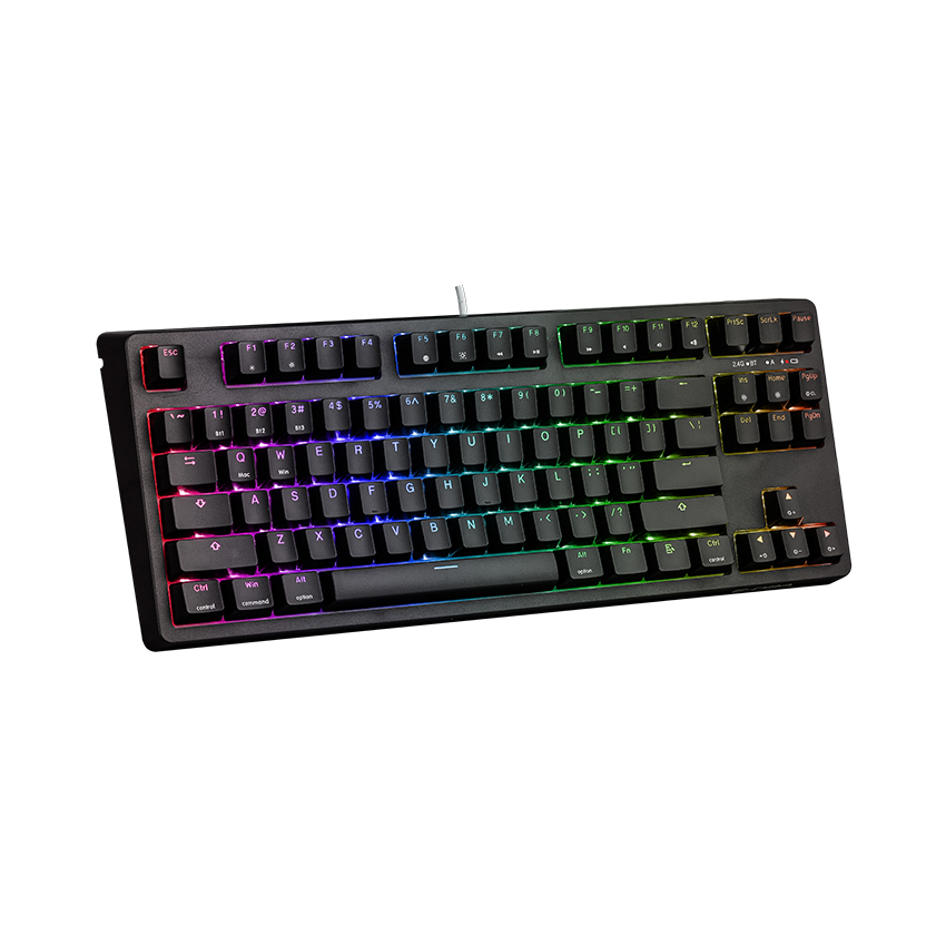 Bàn phím cơ không dây Edra EK387W đen (USB/RGB/Gateron Brown sw)