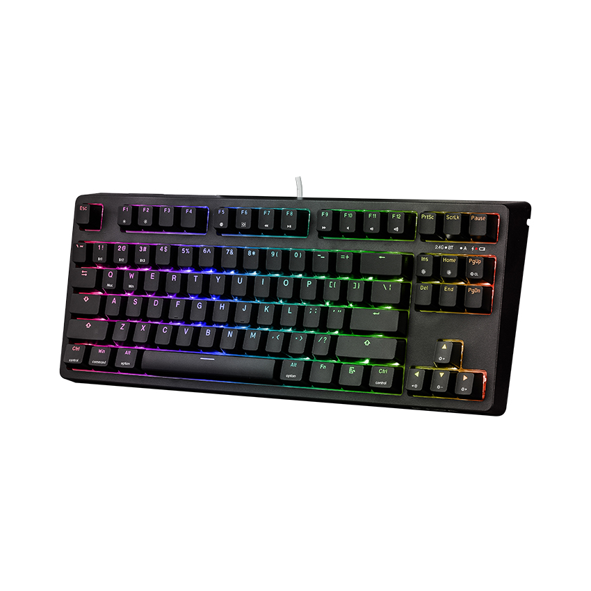 Bàn phím cơ không dây Edra EK387W đen (USB/RGB/Gateron Brown sw)