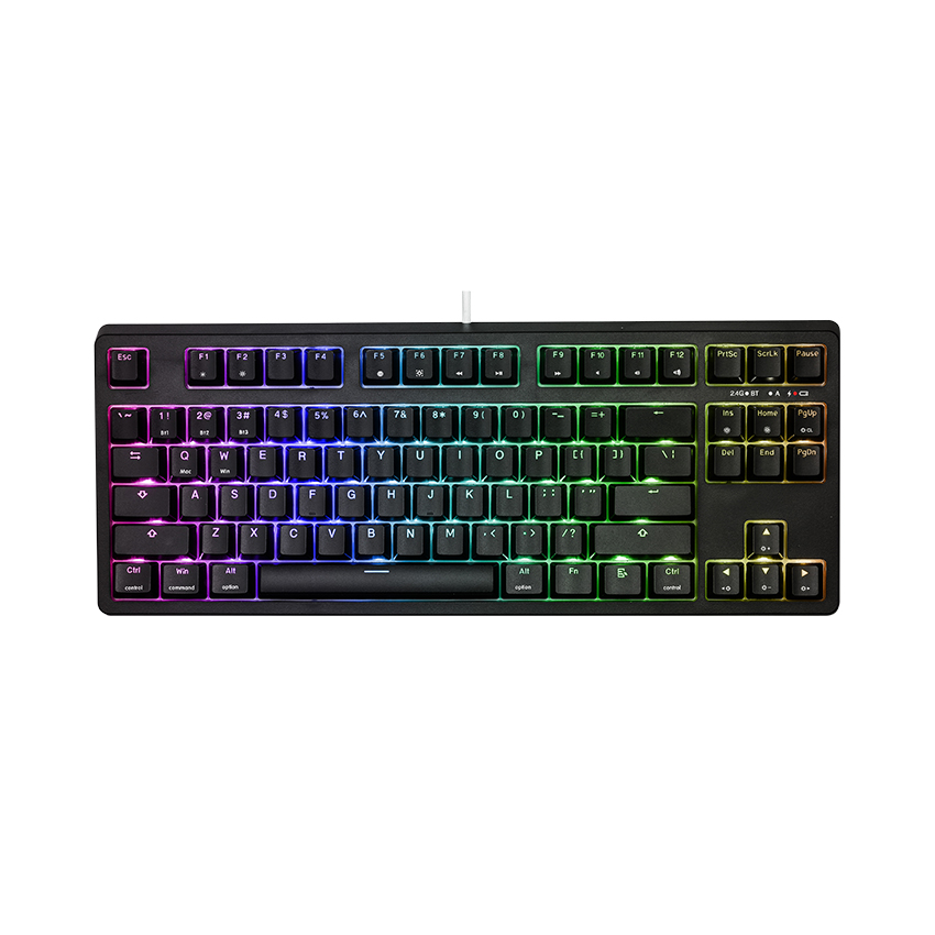 Bàn phím cơ không dây Edra EK387W đen (USB/RGB/Gateron Brown sw)