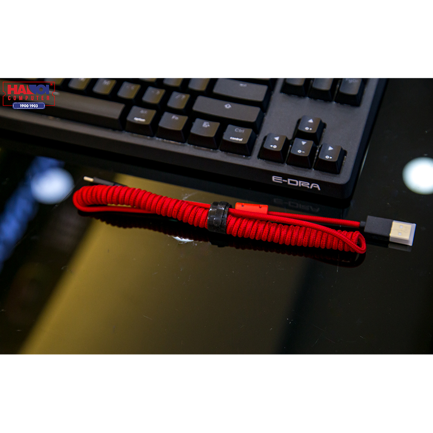 Bàn phím cơ không dây Edra EK387W đen (USB/RGB/Gateron Brown sw)