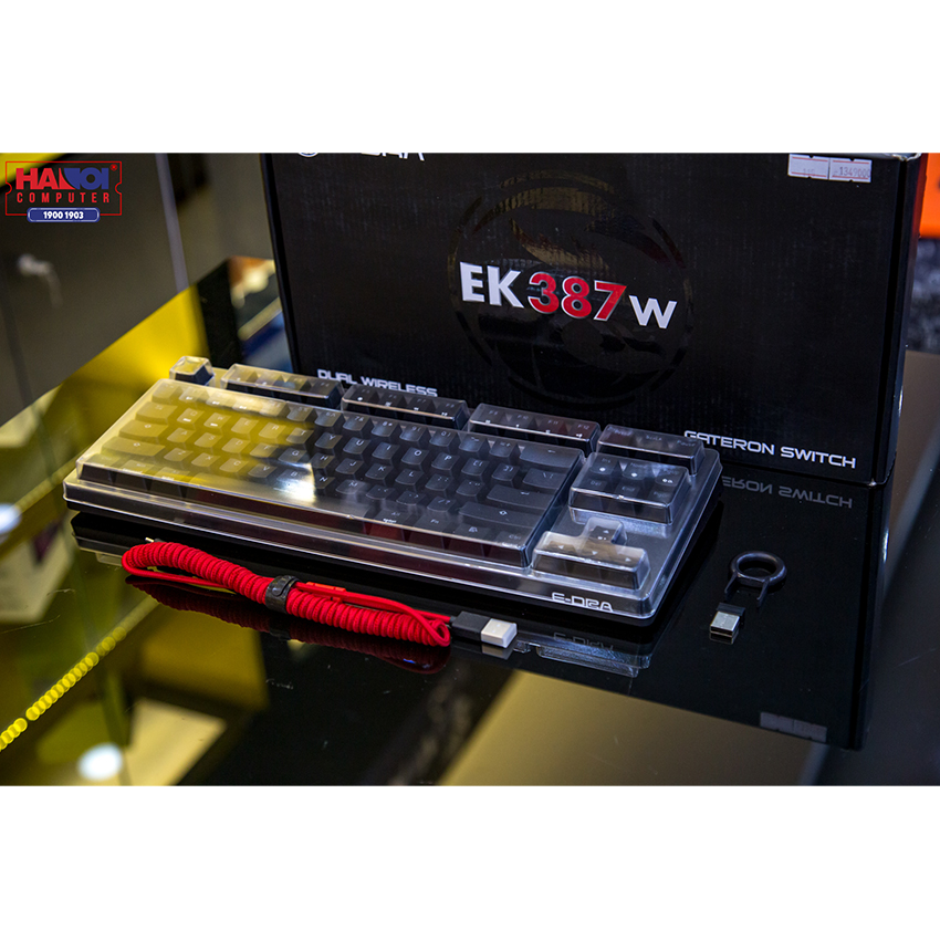 Bàn phím cơ không dây Edra EK387W đen (USB/RGB/Gateron Yellow sw)