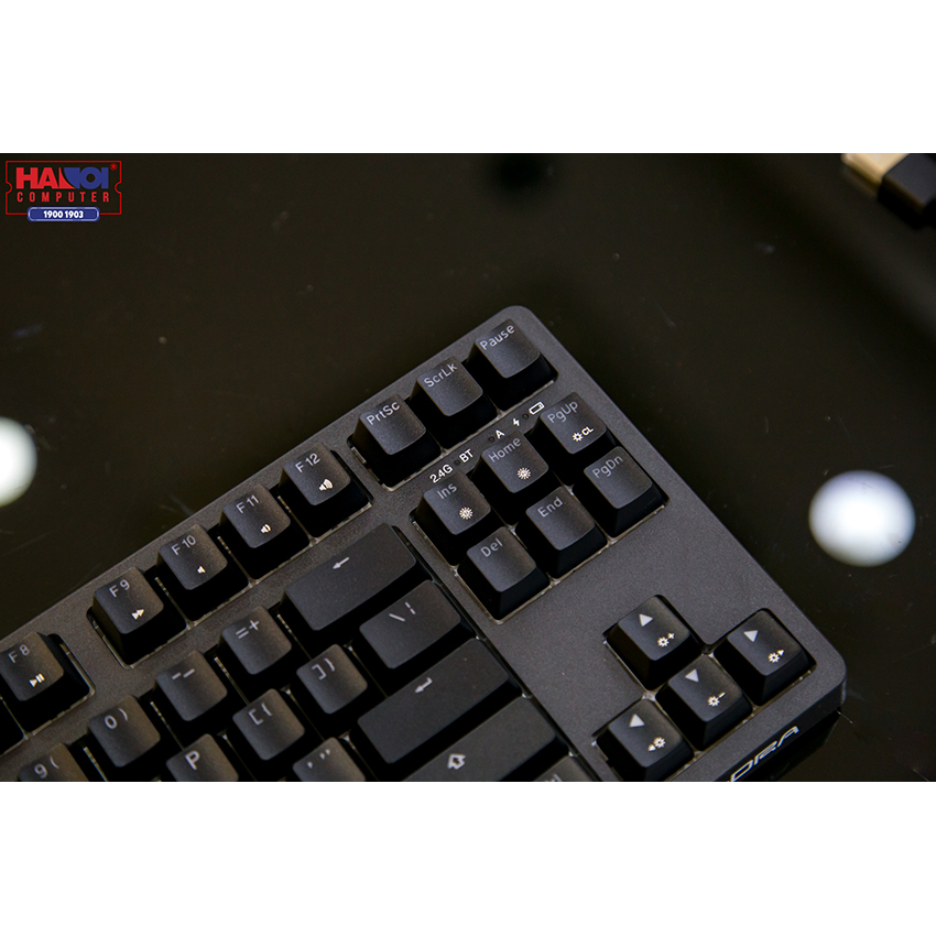 Bàn phím cơ không dây Edra EK387W đen (USB/RGB/Gateron Yellow sw)