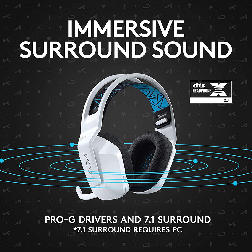 Tai nghe không dây gaming Logitech G733 KDA (USB/RGB)