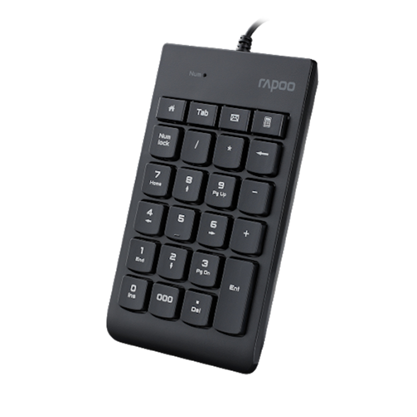 Bàn phím số Rapoo K10 đen (USB)