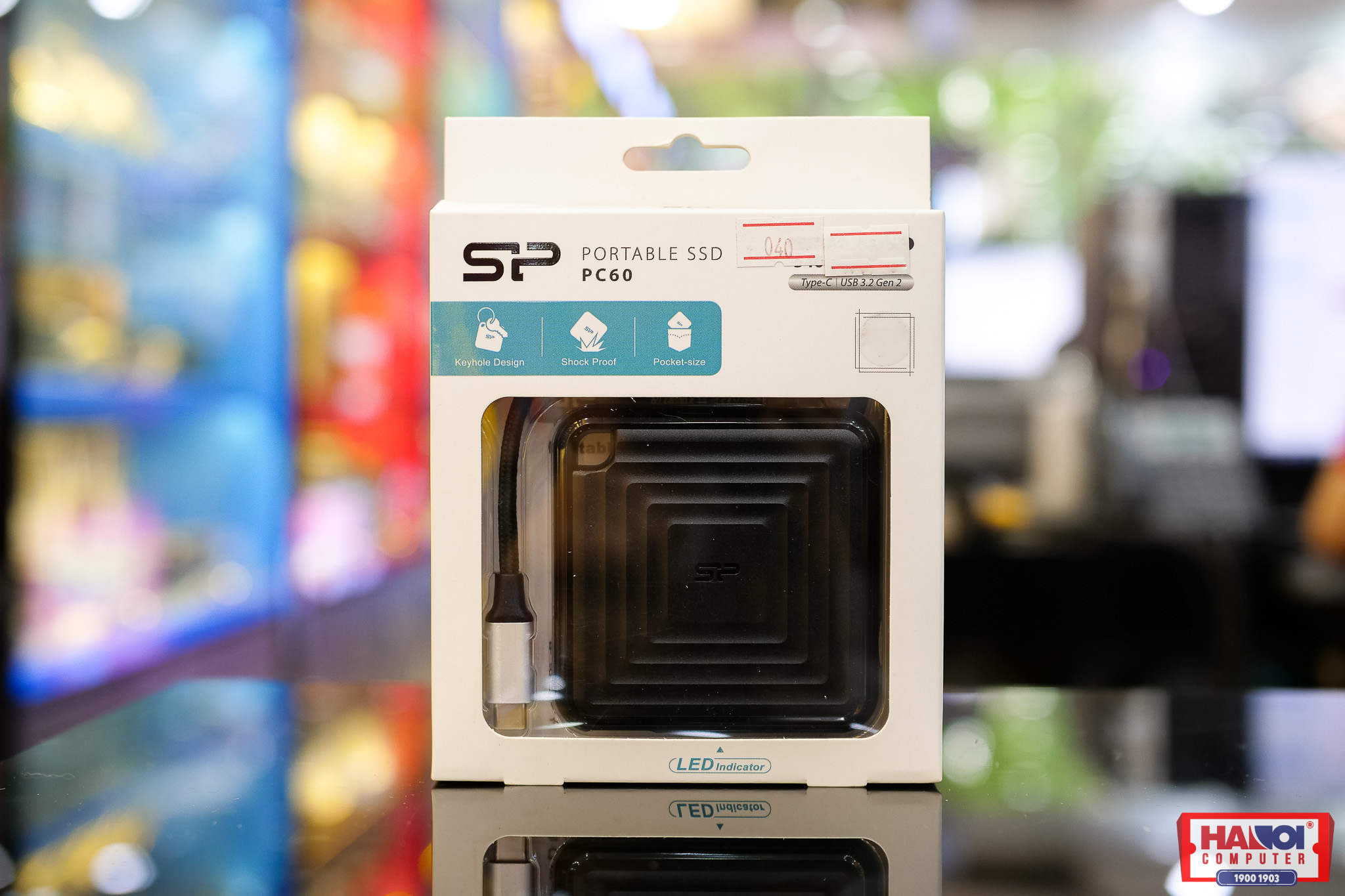 Ổ cứng di động SSD SILICON POWER PC60 960 GB Black, 2.5 inch (USB 3.1 Gen 2, USB 3.1 Gen 1, USB 3.0, USB 2.0) - SP960GBPSDPC60CK