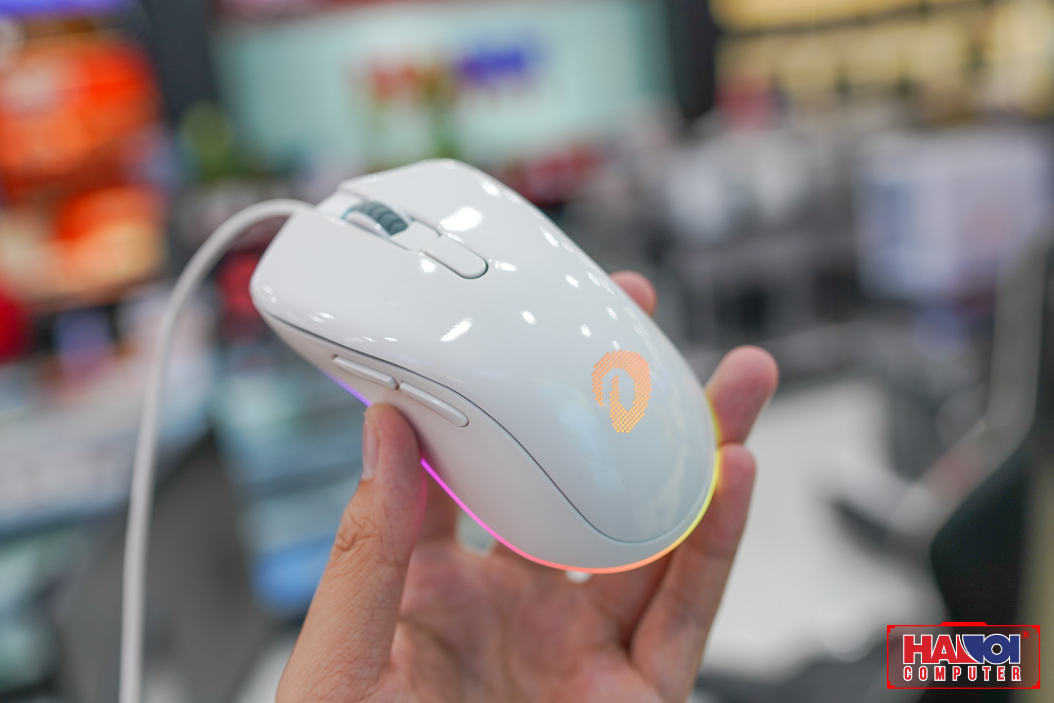 Chuột Dareu EM908 Arctic RGB (USB/màu trắng)