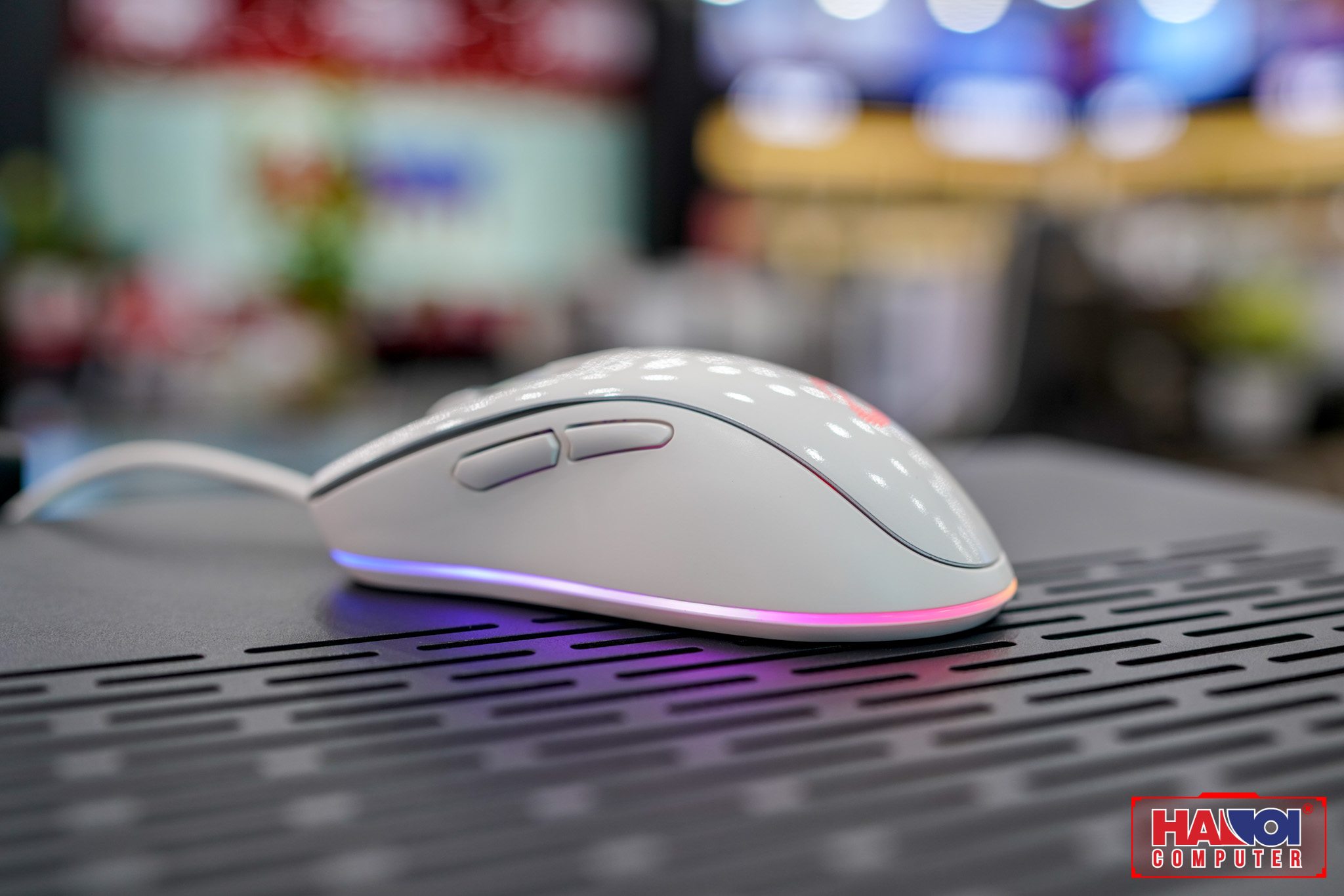 Chuột Dareu EM908 Arctic RGB (USB/màu trắng)