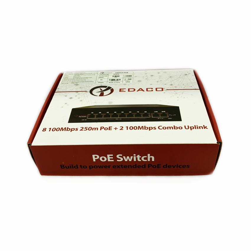 Switch POE 8 cổng EDACO ECO-SW08P1