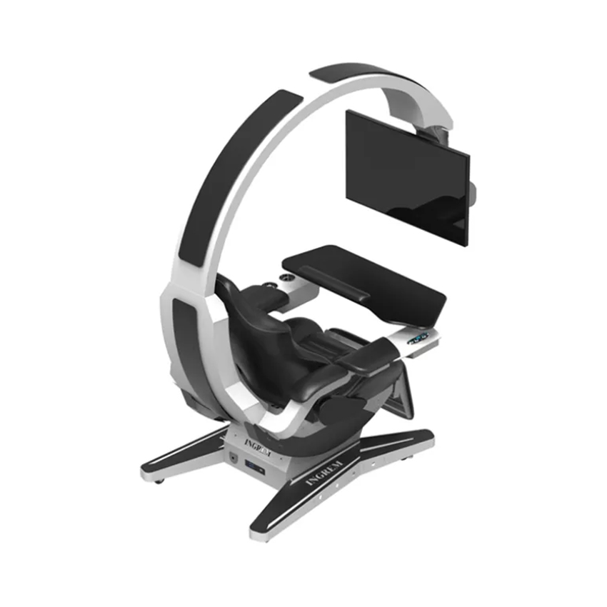 GHẾ CHƠI GAME GIẢ LẬP INGREM CODING POD T7 WHITE-BLACK