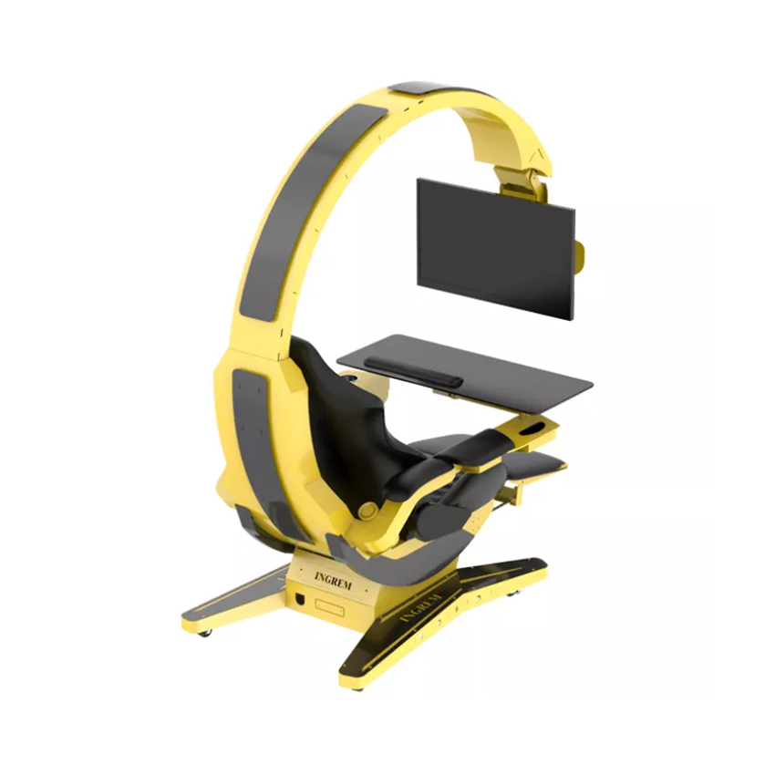 GHẾ CHƠI GAME GIẢ LẬP INGREM CODING POD T7 YELLOW-BLACK