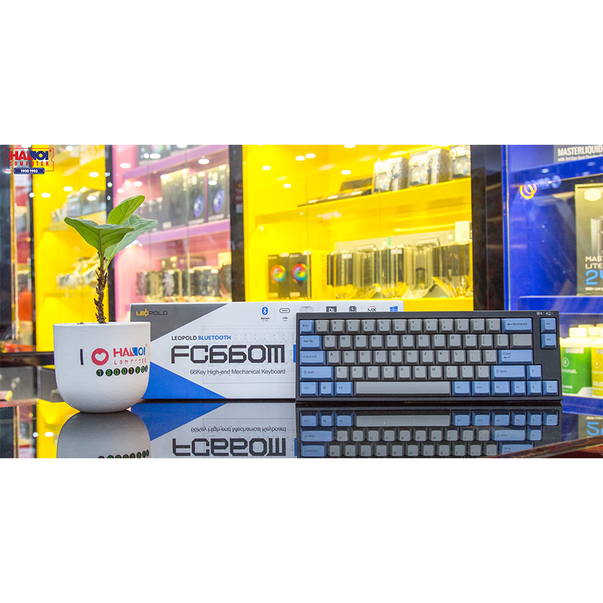 Bàn phím cơ không dây Leopold FC660MPD BT Silver sw (USB/Bluetooth/Blue Grey)