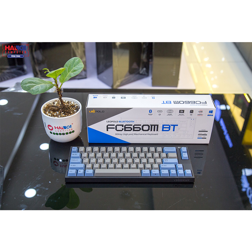 Bàn phím cơ không dây Leopold FC660MPD BT Silver sw (USB/Bluetooth/Blue Grey)