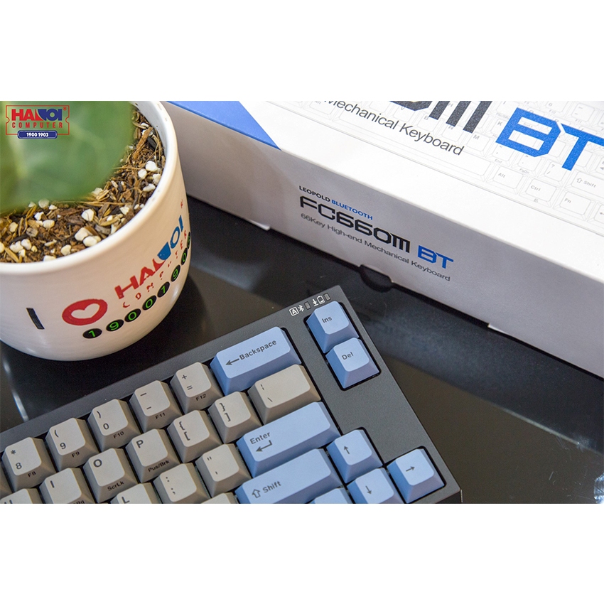 Bàn phím cơ không dây Leopold FC660MPD BT Silver sw (USB/Bluetooth/Blue Grey)