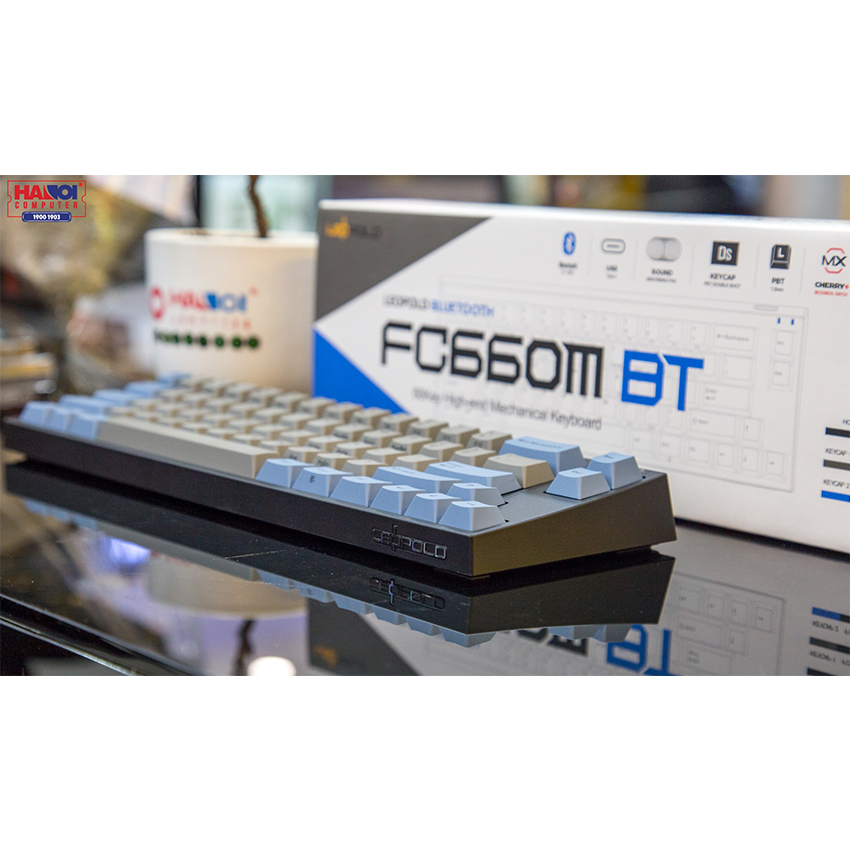 Bàn phím cơ không dây Leopold FC660MPD BT Silver sw (USB/Bluetooth/Blue Grey)