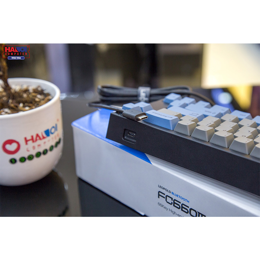 Bàn phím cơ không dây Leopold FC660MPD BT Silver sw (USB/Bluetooth/Blue Grey)