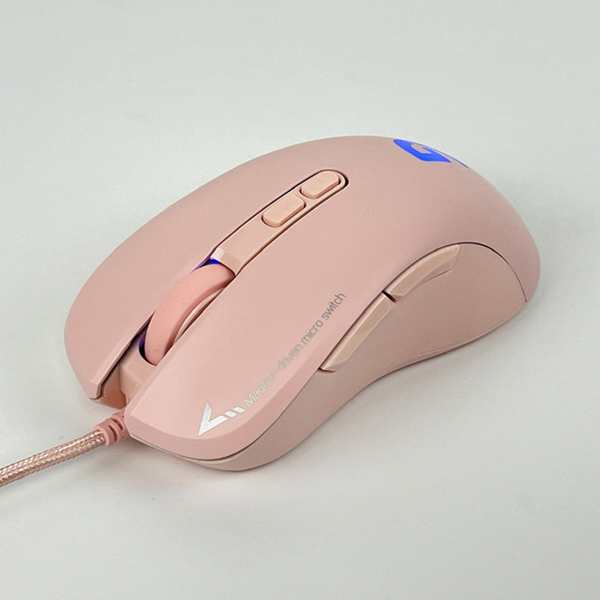 Chuột Fuhlen G90 (USB/Led rainbow/hồng)