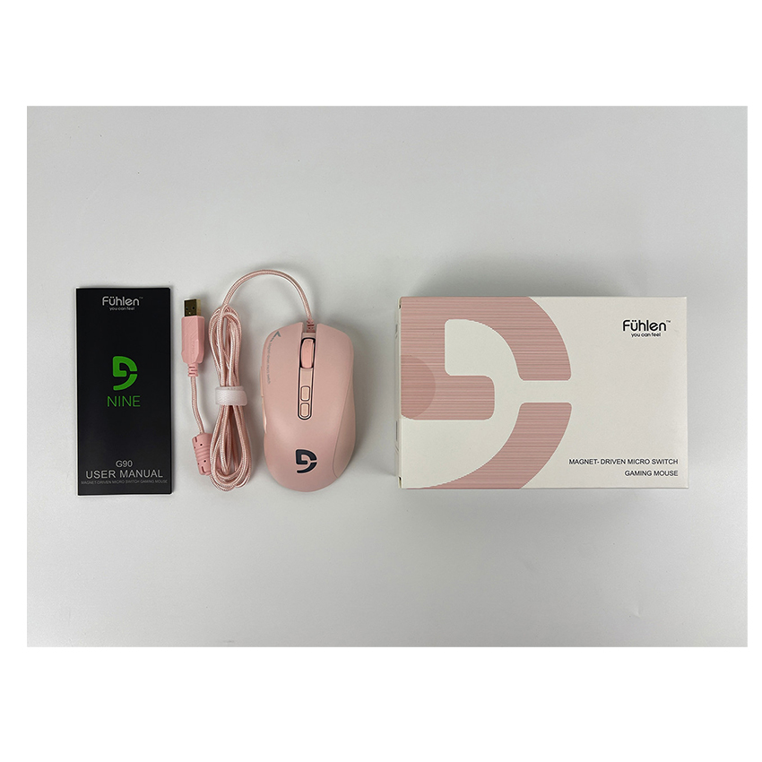 Chuột Fuhlen G90 (USB/Led rainbow/hồng)