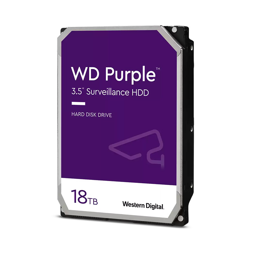 Ổ cứng HDD Western Purple 18TB 3.5 inch, 7200RPM, SATA3, 512MB Cache (WD180PURZ)