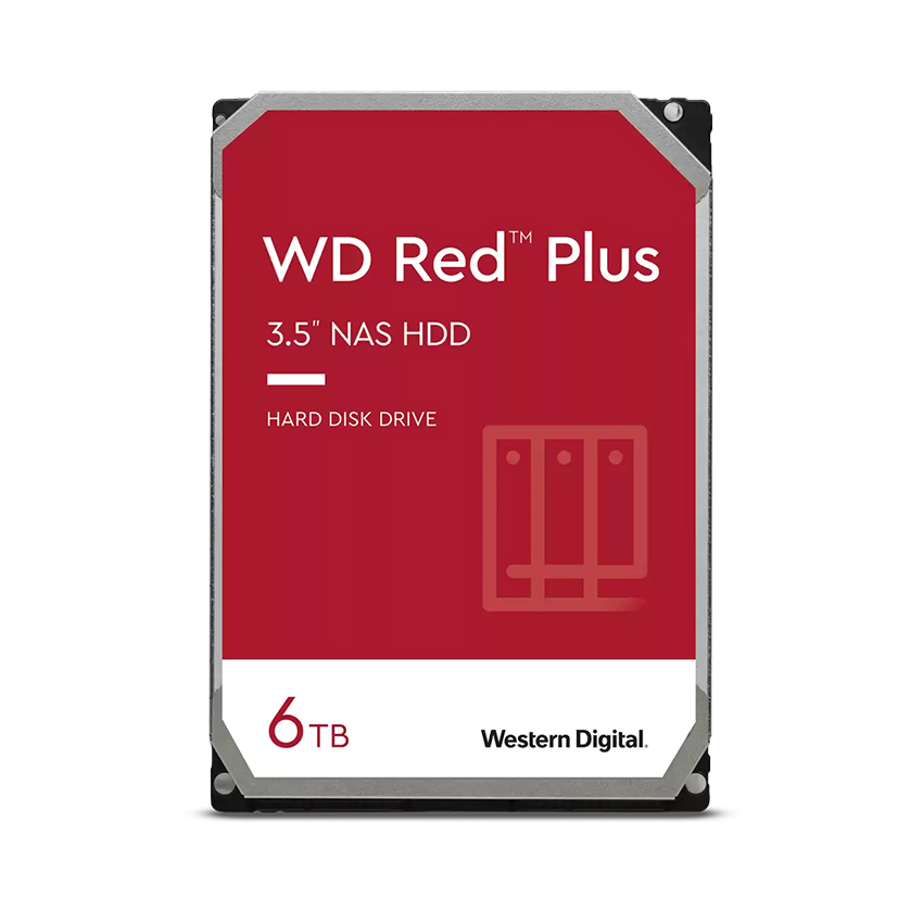 Ổ cứng HDD WD 6TB Red Plus 3.5 inch, 5400RPM, SATA3, 128MB Cache (WD60EFZX)
