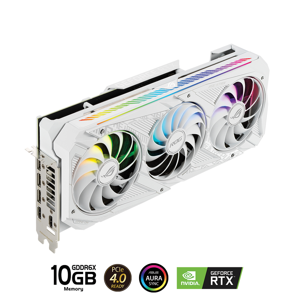 Card màn hình Asus ROG STRIX-RTX 3080-O10G-V2-WHITE
